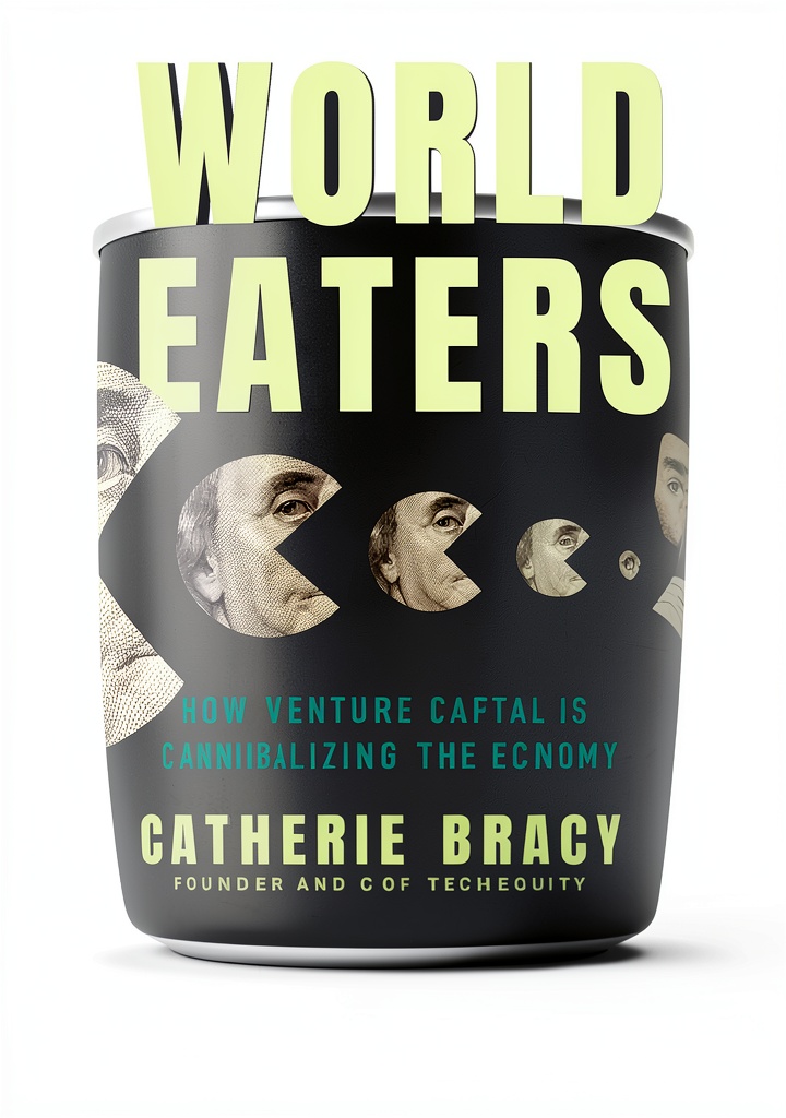 Kindle book cover showcasing venture capital themes on a tablet screen