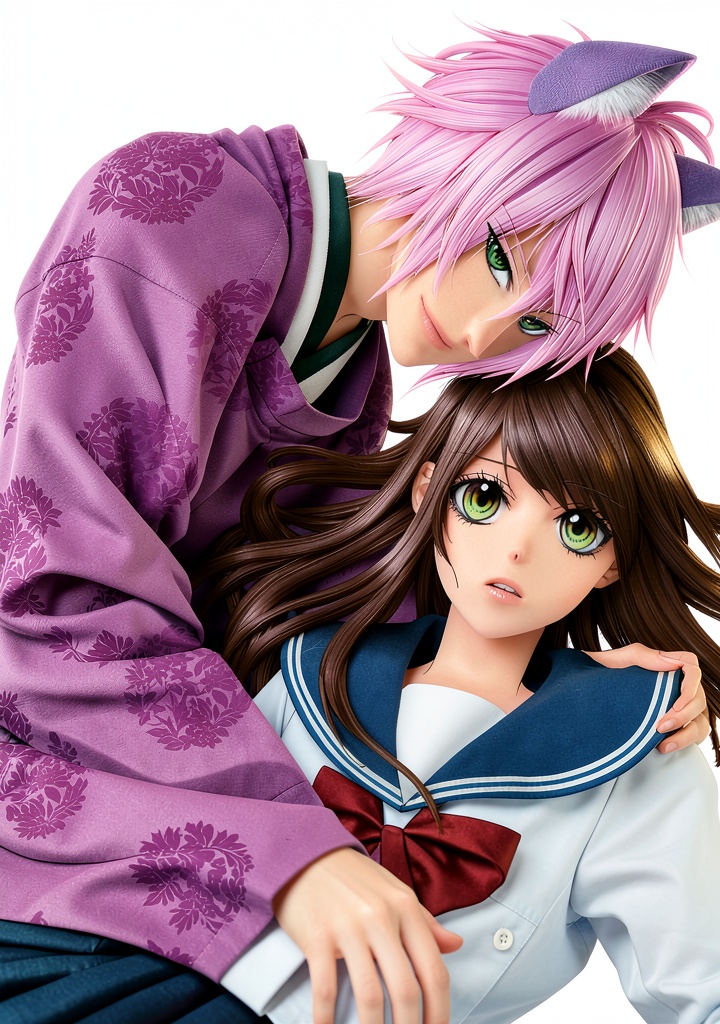 'THE FOX’S KISS manga cover showing romantic school scene'