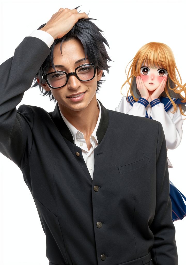 Glasses with a Chance of Delinquent manga cover showcasing school life themes
