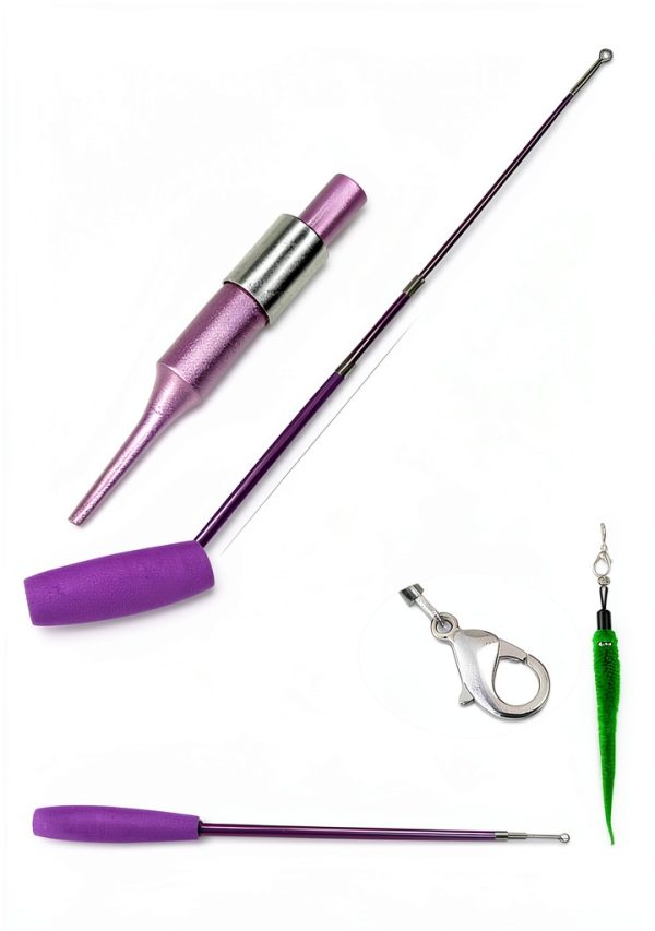 Cat Wand Toy Set by ZeyZoo with 7 Worm Refills and Spare Line-2