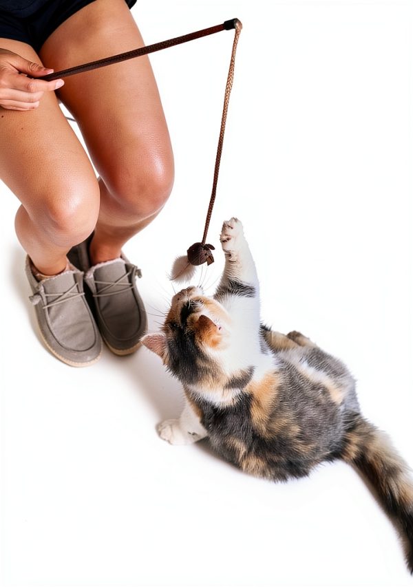 Play N Squeak Teathered Wand Cat Toy by OurPets All Sizes-3