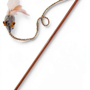 Play N Squeak Teathered Wand Cat Toy by OurPets All Sizes-0